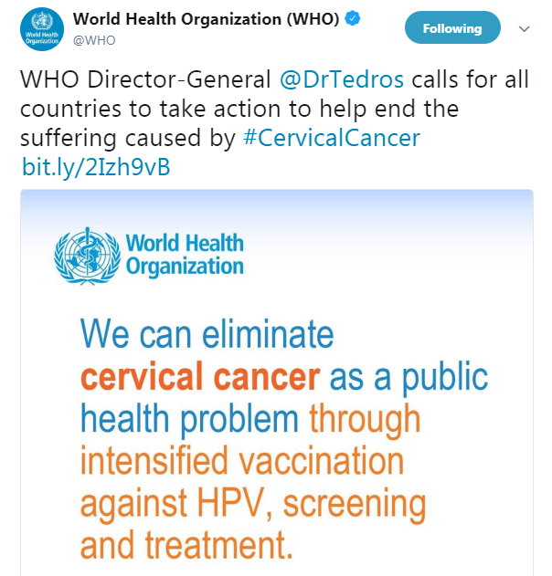 cervical cancer awareness challenge